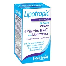 Health Aid Lipotropic x 60 Tablets - With Vitamins B+C - Support For Heart, Liver And Metabolic Function