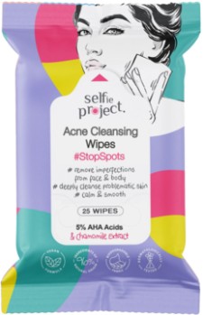 Selfie Project Acne Cleansing Wipes 25 Sachets