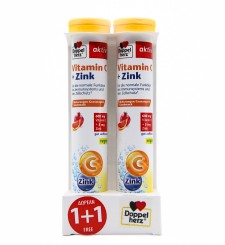 Doppelherz Vitamin C + Zink 15 Effervescent Tablets + 15 Effervescent Tablets Free Offer 1+1