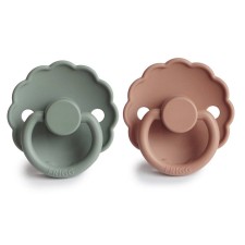 Frigg Daisy Silicone Pacifier Lily Pad/ Rose Gold 6-18 months 2s