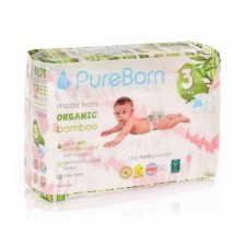 PURE BORN ORGANIC DIAPERS No3 5.5-8kg 28s