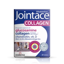 VITABIOTICS JOINTACE COLLAGEN GLUCOSAMINE& CHONDROITIN. FOR NORMAL FUNCTION OF BONES& CARTILAGE 30TABLETS