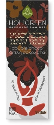 Holigreen Protein Double Chocolate Raw Bar x 60g