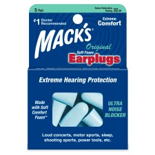 Macks Original Soft Foam Earplugs 5 pairs