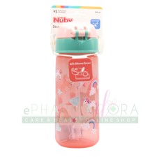NUBY STRAW CUP GLITTER DESIGN 540ML (2 COLORS)