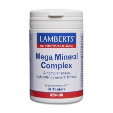 LAMBERTS MEGA MINERAL COMPLEX, HIGH POTENCY MINERAL FORMULA 90 TABLETS