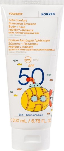 Korres Yoghurt Kids Body & Face Protect Hydrate Sunscreen 200ml