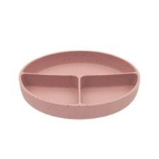 Kikka Boo Divided Plate With Suction Platinum Silicone Blush