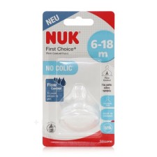 Nuk First Choice No Colic Flow Control Teat 6-18m x 1 Piece