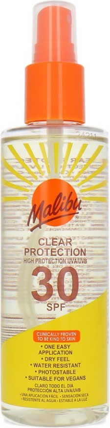 Malibu SPF30 Clear Protection Spray 200ml