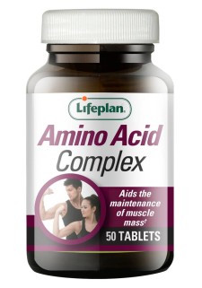 LIFEPLAN AMINO ACID COMPLEX, HELPS WITH THE MAINTENANCE OF MUSCLE MASS 50 TABLETS