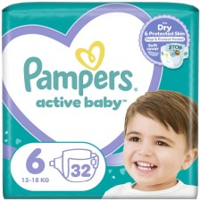 Pampers Active Baby No 6 (13-18kg) 32 Diapers