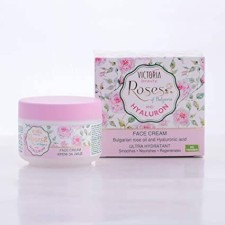 VICTORIA BEAUTY ROSE OIL& HYALURON FACE CREAM. SMOOTHES, NOURISHES AND REGENERATES 50ML  