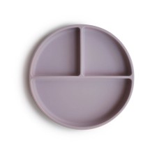 MUSHIE STAY-PUT SILICONE PLATE SOFT LILAC