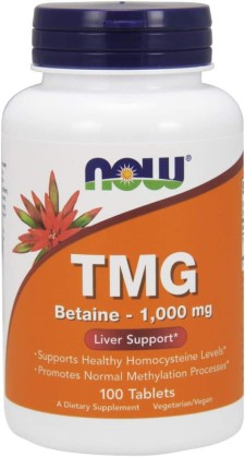 Now Foods - TMG Betaine (Trimethylglycine) Liver Support x 100 Tablets