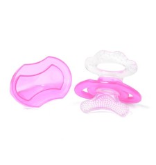 Babyono Silicone Teether First Teeth Pink