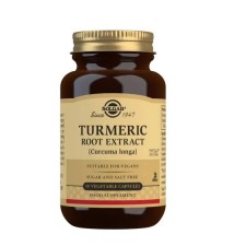 Solgar Turmeric Root Extract (Curcuma Longa) x 60 Capsules - Antioxidant - Supports Normal Function Of Digestive & Liver System