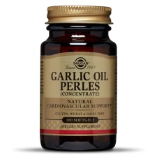 SOLGAR GARLIC OIL CONCENTRATE, FOR NATURAL CARDIOVASCULAR SUPPORT 100SOFTGELS