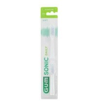 GUM SONIC DAILY TOOTHBRUSH REFILLS WHITE 2PIECES