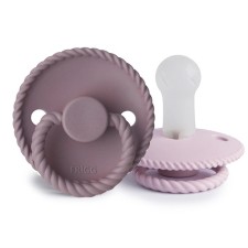 Frigg Rope Silicone Pacifier Twilight Mauve/Soft lilac 6-18 months 2s