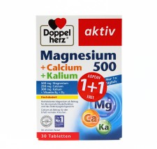 Doppelherz Magnesium 500 + Calcium + Kalium 30 Tablets Pack 1+1
