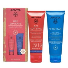 Apivita Bee Sun Safe Hydra Fresh Face & Body Cream SPF50 x 100ml + After Sun x 100ml - Travel Must-Have Pack