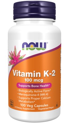 Now Foods - Vitamin K-2 100Mcg x 100 Veg Capsules