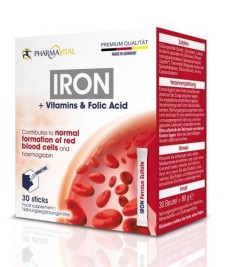 PharmaVital Iron + Vitamins & Folic Acid x 30 Sticks