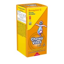 VICAN CHEWY VITES KIDS VITAMIN C, SUPPORTS CHILDRENS IMMUNE SYSTEM. 60CHEWABLE JELLY BEARS WITH ORANGE FLAVOR