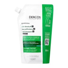 VICHY DERCOS ANTI-DANDRUFF DS SHAMPOO FOR  NORMAL TO OILY HAIR REFILL 500ml