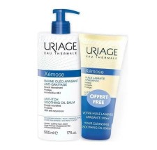 Uriage Xemose Anti-itch Soothing Oil Balm 500ml + Cleansing Soothing Oil 200ml Gift