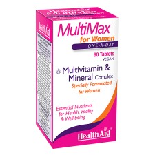 HEALTH AID MULTIMAX FOR WOMEN, ESSENTIAL NUTRIENTS FOR HEALTH, VITALITY& WELL- BEING 60TABLETS 60s