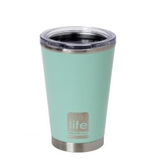 ECOLIFE COFFEE THERMOS MINT, TRANSPARENT CUP 370ML
