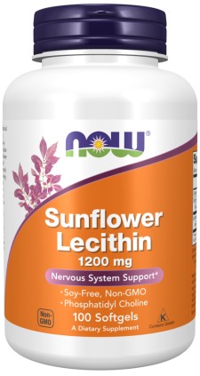 Now Sunflower Lecithin 1200mg 100 Softgels