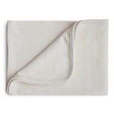 Mushie Ribbed Baby Blanket Ivory