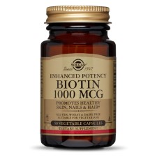 Solgar Biotin 1000μg x 50 Capsules - Promotes Healthy Skin, Nails & Hair