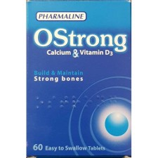 OSTRONG CALCIUM + VITAMIN D3 60 TABLETS, FOR HEALTHY BONES