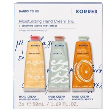 Korres Moisturizing Hand Cream Trio Pack - Mountain Honey 50ml, Coa...
