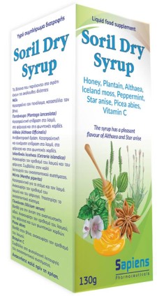 SORIL DRY SYRUP 130g, RELIEVE FROM DRY COUGH AND COMMON COLD SYMPTOMS