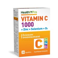 Health Pro Vitamin C 1000 + Zinc + Selenium + D3, Dietary Supplemen...