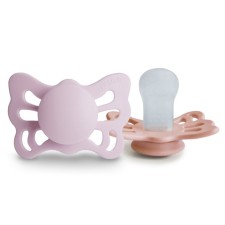 Frigg Buttterfly Silicone Pacifier Soft Lilac/Pretty in Peach 0-6 months 2s