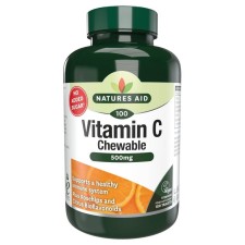 NATURES AID VITAMIN C 500MG CHEWABLE 100PIECES