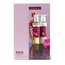 Ren Moroccan Rose Otto Body Wash 200ml + Otto Body Lotion 200ml Gif...