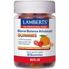 Lamberts Biome Balance Advance 30 Gummies Strawberry & Orange