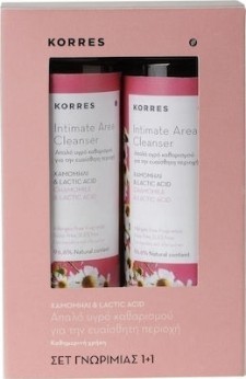 Korres Chamomile + Lactic Acid Intimate Area Cleanser 1+1