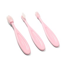 Babyono Set of Toothbrushes Pink 3m+
