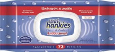 Wet Hankies Clean & Protect Antibacterial 72 Wipes