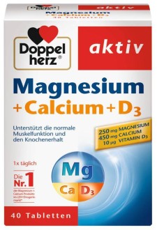 DOPPELHERZ MAGNESIUM+CALICIUM+D3 40 TABLETS