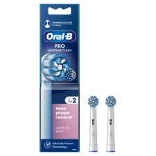 Oral B Pro Sensitive Clean Ανταλλακτικές Κεφαλές Ηλεκτρικής Οδοντόβουρτσας με Λεπτές Ίνες για Ευαίσθητα Ούλα, 2τεμάχια