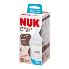Nuk Perfect Match 0m+ S Glass Bottle 120ml
